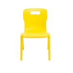 Titan One Piece Classroom Chair 363x343x563mm Yellow (Pack of 30) KF838732