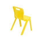 Titan One Piece Classroom Chair 363x343x563mm Yellow (Pack of 30) KF838732