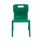 Titan One Piece Classroom Chair 432x408x690mm Green (Pack of 30) KF838740