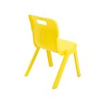 Titan One Piece Classroom Chair 435x384x600mm Yellow (Pack of 30) KF838737