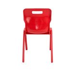 Titan One Piece Classroom Chair 482x510x829mm Red (Pack of 30) KF838743