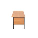Serrion Rectangular Double Pedestal 4 Leg Desk 1800x750x730mm Ellmau Beech KF838755