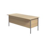 Serrion Double Pedestal 4 Leg Desk 1800x750x730mm Ferrera Oak/Black KF838777