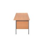 Serrion Rectangular 2 Drawer Pedestal 4 Leg Desk 1800x750x730mm Beech KF838790