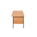 Serrion Rectangular 3 Drawer Pedestal 4 Leg Desk 1800x750x730mm Beech KF838805
