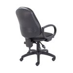 First High Back Operator Chair with Fixed Arms 640x640x985-1175mm Charcoal KF839242