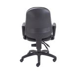 First High Back Operator Chair with Fixed Arms 640x640x985-1175mm Charcoal KF839242