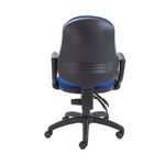 First High Back Operator Chair with Fixed Arms 640x640x985-1175mm Blue KF839243