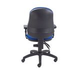 First High Back Operator Chair with T-Adjustable Arms 640x640x985-1175mm Blue KF839245