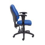 First High Back Operator Chair with T-Adjustable Arms 640x640x985-1175mm Blue KF839245