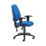 First High Back Posture Chair with Adjustable Arms 640x640x990-1160mm Blue KF839325