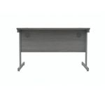 Polaris Rectangular Single Upright Cantilever Desk 1200x800x730mm Alaskan Grey Oak/Silver KF882342