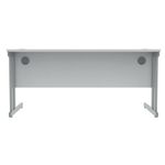 Polaris Rectangular Double Upright Cantilever Desk 1600x800x730mm Arctic White/Silver KF882349
