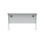 Polaris Rectangular Double Upright Cantilever Desk 1200x600x730mm Arctic White/White KF882352