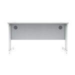 Polaris Rectangular Double Upright Cantilever Desk 1400x800x730mm Arctic White/White KF882356