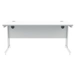 Polaris Rectangular Double Upright Cantilever Desk 1600x800x730mm Arctic White/White KF882357