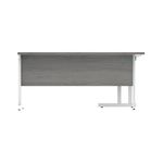 Polaris Right Hand Radial DU Cantilever Desk 1600x1200x730mm Alaskan Grey Oak/White KF882373