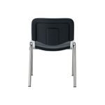 Jemini Multipurpose Stacking Chair 532x585x805mm Chrome/Black Polyurethane KF90563