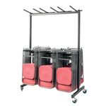 Titan Folding Chair Trolley 790x1750x2250mm Black KF90570