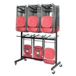Titan Folding Chair Trolley 790x1750x2250mm Black KF90570