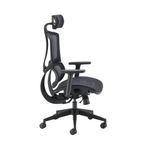 Arista Lena High Back Executive Chair 700x700x1120-1250mm Mesh Back Black KF90764