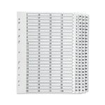 Q-Connect 1-100 Index Multi-Punched Reinforced Board Clear Tab A4 White KF97059