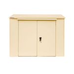 Safestor Richmond Metal Garden Shed Ivory SFSC016-316