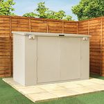 Safestor Ripon Lift-Up Lid Metal Garden Shed Ivory SFSC004-316