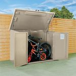 Safestor Ripon Lift-Up Lid Metal Garden Shed Ivory SFSC004-316