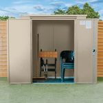Safestor Harrogate Metal Garden Potting Shed Ivory SFSC017-316