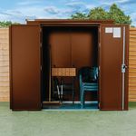Safestor Harrogate Metal Garden Potting Shed Clay Brown SFSC017-317