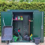 Safestor Harrogate Metal Garden Potting Shed Fir Green SFSC017-318
