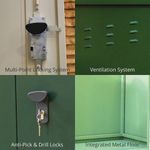 Safestor Harrogate Metal Garden Potting Shed Fir Green SFSC017-318