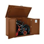 Safestor Ripon Lift-Up Lid Metal Garden Shed Clay Brown SFSC004-317