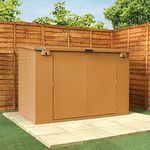 Safestor Ripon Lift-Up Lid Metal Garden Shed Clay Brown SFSC004-317