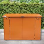 Safestor Ripon Lift-Up Lid Metal Garden Shed Clay Brown SFSC004-317