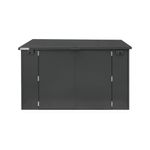Safestor Ripon Lift-Up Lid Metal Garden Shed Dark Grey SFSC004-315