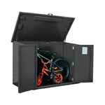 Safestor Ripon Lift-Up Lid Metal Garden Shed Dark Grey SFSC004-315