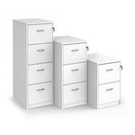 Wooden 2 drawer filing cabinet with silver handles 730mm high - Grey Oak