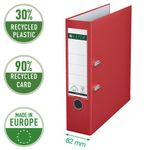 Leitz 180 Lever Arch File Poly 80mm A4 Red (Pack of 10) 10101025