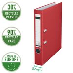 Leitz 180 Lever Arch File Poly 50mm A4 Red (Pack of 10) 10151025