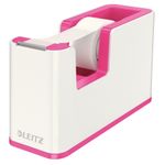 Leitz WOW Dual Colour Tape Dispenser for 19mm Tapes White/Pink 53641023