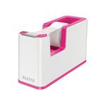Leitz WOW Dual Colour Tape Dispenser for 19mm Tapes White/Pink 53641023