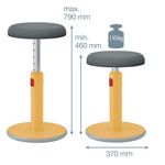 Leitz Ergo Cosy Active Sit/Stand Stool 370mm Warm Yellow 65180019