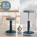 Leitz Ergo Cosy Active Sit/Stand Stool 370x370x690mm Velvet Grey 65180089