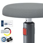 Leitz Ergo Cosy Active Sit/Stand Stool 370x370x690mm Velvet Grey 65180089