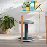 Leitz Ergo Cosy Active Sit/Stand Stool 370x370x690mm Velvet Grey 65180089