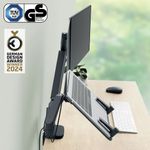 Leitz Ergo Dual Monitor and Laptop Arm Dark Grey 65380089