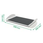 Leitz Ergo Height Adjustable Footrest Light Grey 65030085