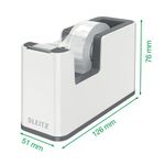 Leitz WOW Tape Dispenser Duo Colour White/Red 53641026